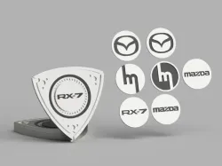 Rotary coaster set Mazda RX-7