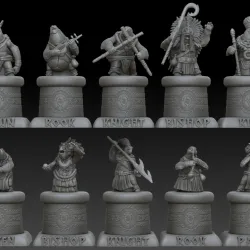 Sharks vs Sea Tortles Chess Set