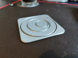 Square coaster with fancy circles