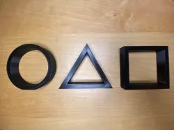 Squid Game circle, triangle, square