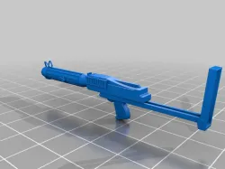 Star Wars DC15-S blaster rifle with open stock from Revenge of the Sith on 1:12 1:6 and 1:1 scale