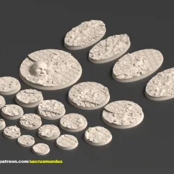 The Desolation of Emerita. 3D Printing Designs Bundle. Scifi / Gothic / Ruins / Grimdark. Terrain and Scenery for Wargames