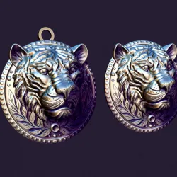 TIGER MEDALLION for casting