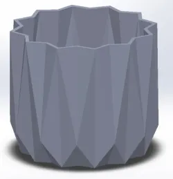 Triangular Vase 70mm Diameter 2mm thick