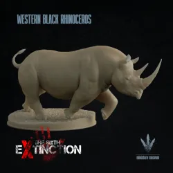 Western black rhinoceros : Running