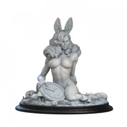 White Rabbit Pinup - Naked & Clothed