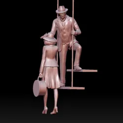 woman and man