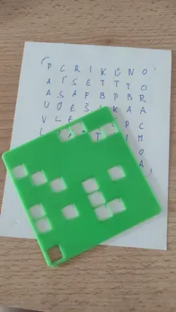 Šifrovací mřížka 64 znaků
