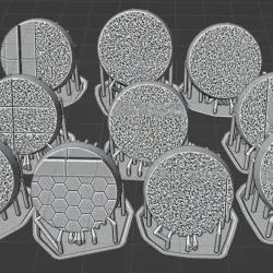 10x Sci-fi Road bases (25mm)