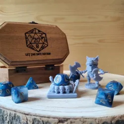 Dice Keepers - D12 Barbarian miniature & polyhedral dice stand