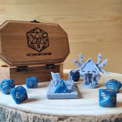 Dice Keepers - D4 Sorcerer miniature & polyhedral dice stand