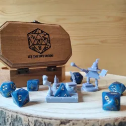 Dice Keepers - D4 Wizard miniature & polyhedral dice stand