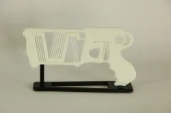 Display Stands for Compliant Mechanism Blasters (Mark Rober)