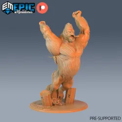 Dragon & Kong Team Attacking / Forest Guard / Jungle Green Drake & Primate Ape / Giant Gorilla Monkey / Ancient Magical Beast / Draconic Army / Woods & Swamp Encounter
