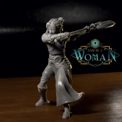 Elf Barbarian - Dahana Willowspirit - 28/32mm and 75mm