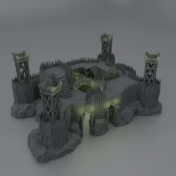 Fortified River Camp - Tabletop Terrain - 28 MM