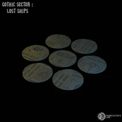 Greater Good Spaceship - 248 ROUND AND OVALE SCI-FI BASES 17 SIZES