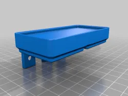 Gridfinity 2x1 base riser hooked
