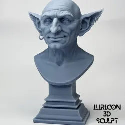 Intelligent goblin bust
