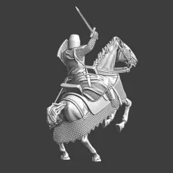 Medieval German crusader knight with sword