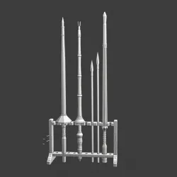 Medieval lances stock for tournament