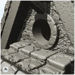 Medieval observatory with chimney exit and entrance under canopy (9) - Medieval Fantasy Magic Feudal Old Archaic Saga 28mm 15mm