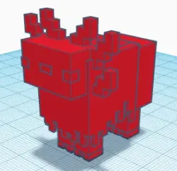 Minecraft Axolotl Goat Fridge Magnet