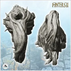 Mystical medieval tree trunk cabin with annex (21) - Medieval Gothic Feudal Old Archaic Saga 28mm 15mm