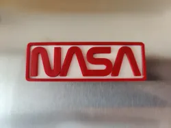 NASA Worm Logo Fridge Magnet - MMU