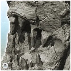 Pirate building on rock in boat shape with wooden access pontoon (13) - Pirate Jungle Island Beach Piracy Caribbean Medieval Skull Renaissance