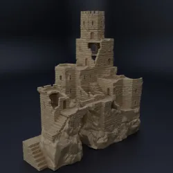 Ruined Old Castle - Tabletop Terrain - 28 MM