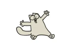 Simons Cat happy fridge magnet