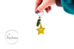 STAR MARIO BROS KEYCHAIN