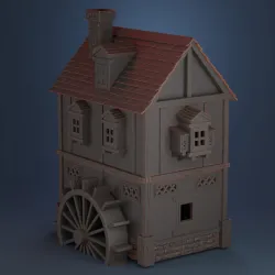 The Grisel Mill | Modular Fantasy/Medieval Mill| 50% Off all models with Patreon!