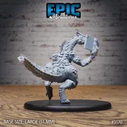Two Headed Dragon Adventurer Reading / Dragonborn Beast / Draconic War Lizard / Reptile Servant / Dragonkin / Evil Drake Army
