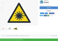 Warning sign Laser