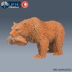 Wolf & Grizzly Bear Set / Wild Animal / Woodland Predator / Evil Beast / Forest Encounter