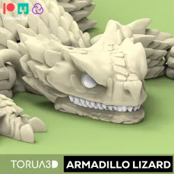 Articulated lizard armadillo 001 for 3D printing , STL