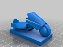 Cyberpunk Bike on Base for Tabletop Gaming
