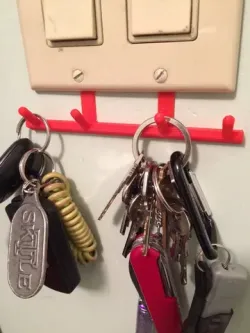 Dual Light Switch Key Hanger