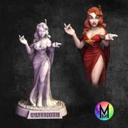 Female Bard  and Blink Dogs - Calliope  Blink dog companions