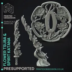 Flower Tusba - Prop & Spirit wepon -  PRESUPPORTED - Illustrated and Stats - 32mm scale