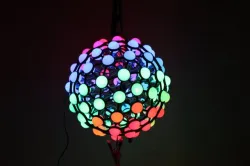 Geodesic LED Sphere Ws2812 illuminated Sphere with Ping Pong Balls