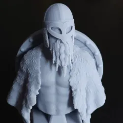 Historical Viking Bust and Plinth: A Tribute to Norse Valor