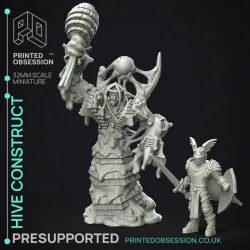 Hive Construct - Bee hive monster -  PRESUPPORTED - Illustrated and Stats - 32mm scale