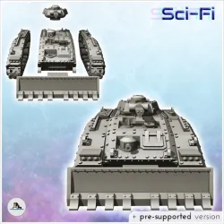Imperial Raptor tank with front blade (autocannon version) (17) - Future Sci-Fi SF Post apocalyptic Tabletop Scifi Wargaming Planetary exploration RPG Terrain