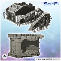 Krusha Ork troop transport tank with triangular tracks (22) - Future Sci-Fi SF Post apocalyptic Tabletop Scifi Wargaming Planetary exploration RPG Terrain
