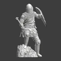 Medieval crusader knight - Sugar Loaf helmet