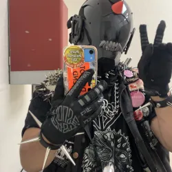 Metal-Tipped Straight Suction Cup Helmet Horns