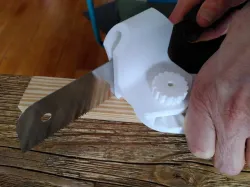 Multi-function woodworking tool (saw guide, ruler, square)